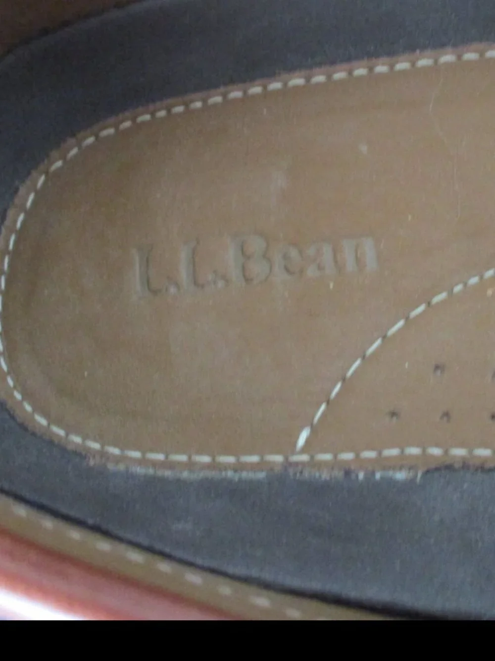 L.L. Bean Mens Cognac Leather Moccasin Slipper NWOB - Size 12M